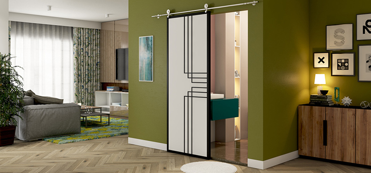 sliding bathroom door installation in Cerritos